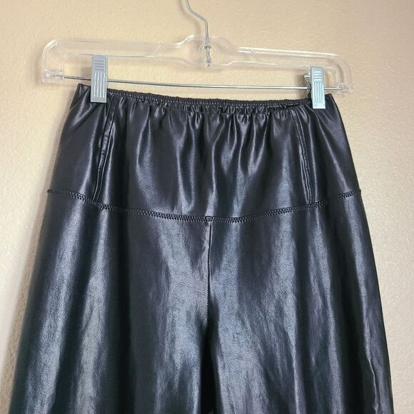 aritzia wilfred free faux leather leggings black womens size small - Picture 3 of 4